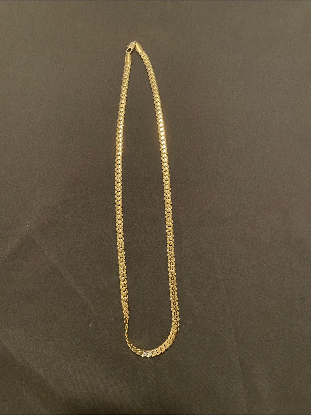 New - 14k gold finish Miami Cuban necklace